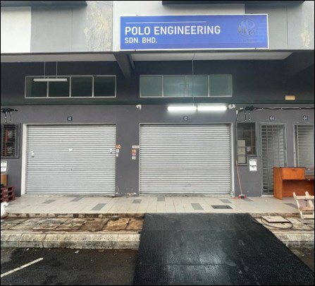 Polo Engineering edible oil packing facility signage at Bandar Sri Sendayan